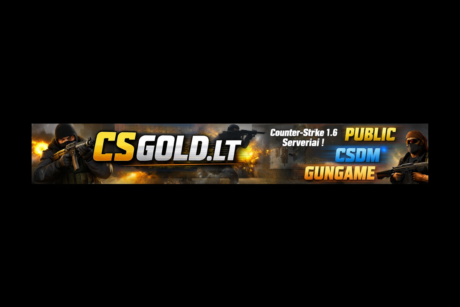 CSGOLD.LT • CS 1.6 banneris (768x90)